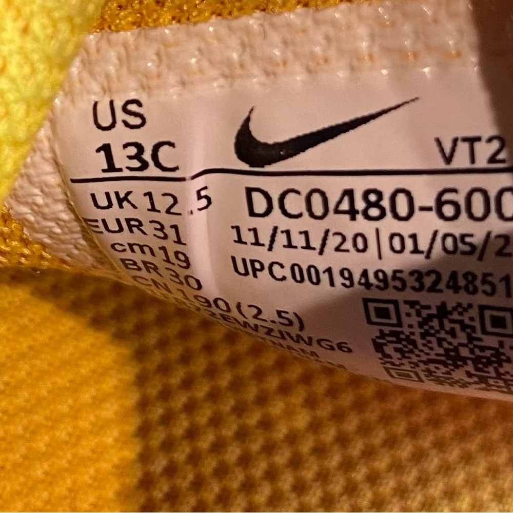 Nike Boys Waffle One DC0480-600 Pink Casual Shoes Sneakers Size 13C - Picture 9 of 9